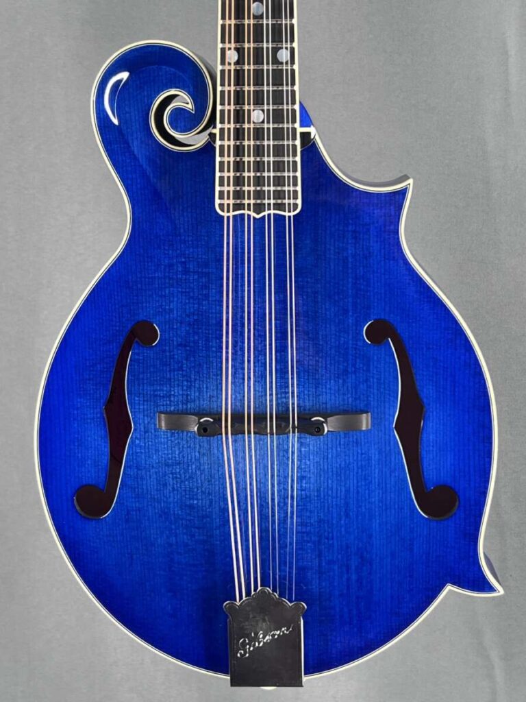 Gibson F-5G Custom Mandolin — Striking Cobalt Blue Burst Finish